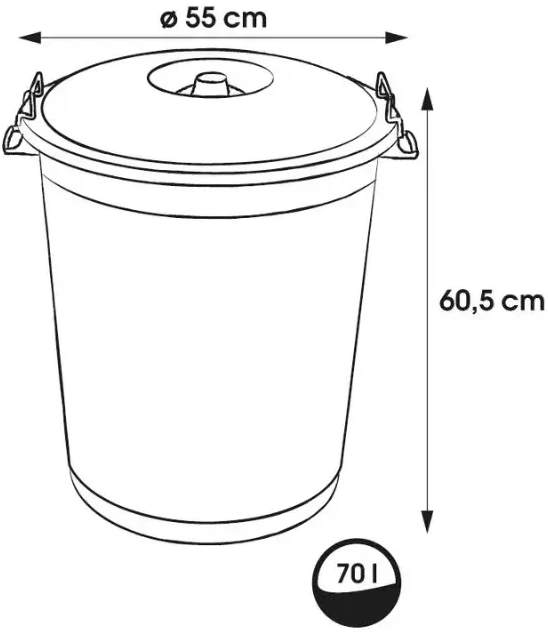 Keeeper Waste bin Hugo 70L Mega Ø55x60,5cm dark žalias