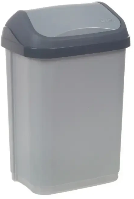 Keeeper šiukšliadėžė su besisukančiu dangčiu 10 l Swantje 25,5x19x38cm šviesus sidabrinas