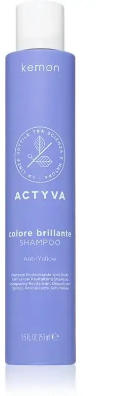 Kemon Actyva Colore Brillante Anti‑Geltona Šampūnas 250ml