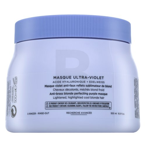 Kérastase Blond Absolu Masque Ultra-Violet geltonus atspalvius neutralizuojanti plaukų kaukė, 500 ml