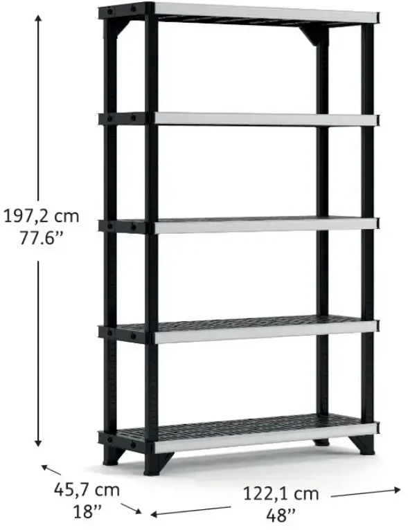 TV staliukas KETER LENTYNA 5 LENTYNŲ 122x46x197cm