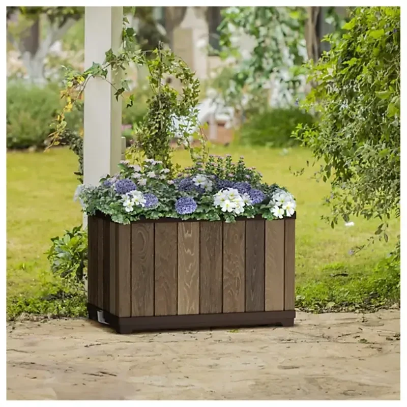KETER 261034 garden planter walnut