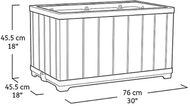 KETER 261034 garden planter walnut