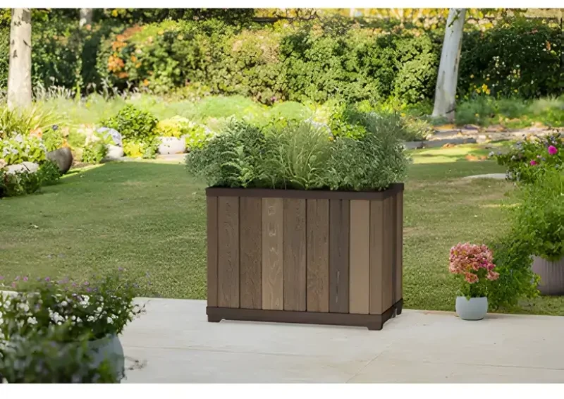 KETER 261035 garden planter walnut