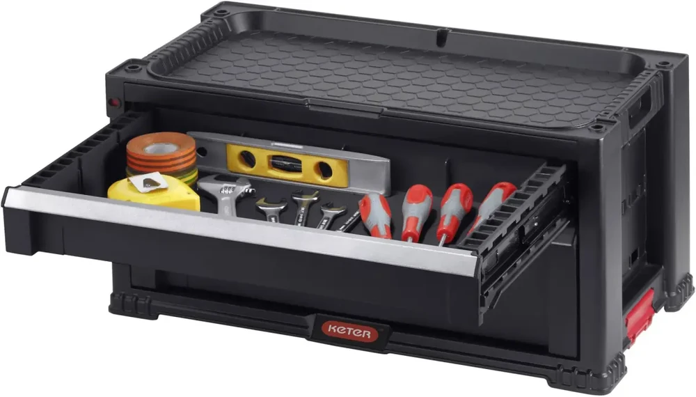 Keter Diy Įrankių dėžė su 3 stalčiais 56,2x28,9x26,2cm
