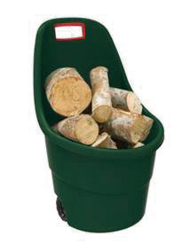 Plastikinis karutis KETER Easy Go, 55 l, 53 x 58 x 89 cm, žalia/oranžinė sp.