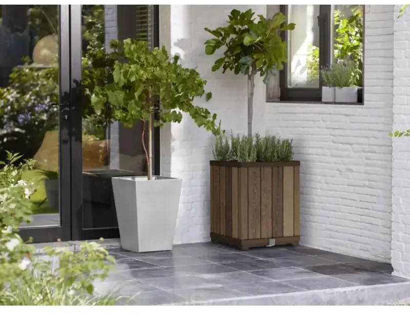 KETER 261033 garden planter walnut
