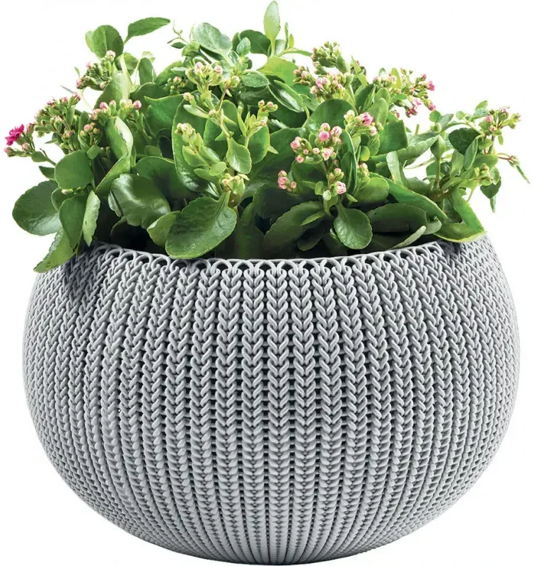 Keter vazonas COZIES KNIT - pilka