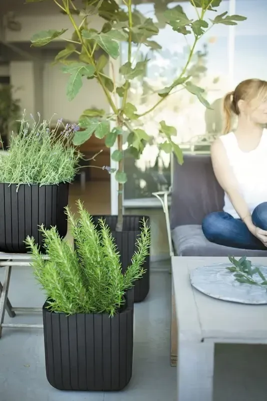 Keter vazonas Cube Planter, 50,5 l, grafito