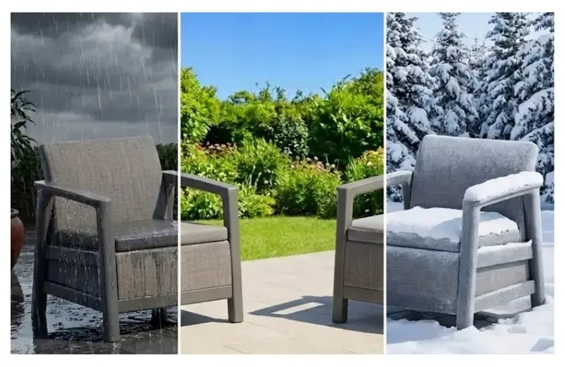 Keter sodo kėdės, 2 vnt., Scandi Linea pilkos