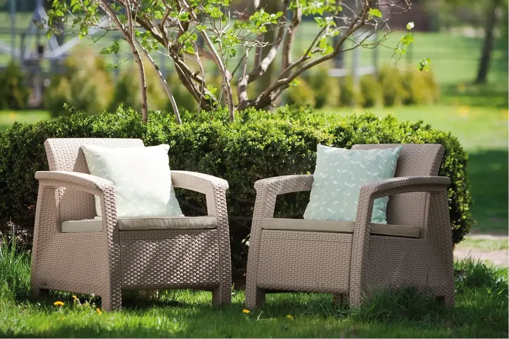 Lauko baldų komplektas Allibert Keter Garden chairs Corfu Duo Set beige