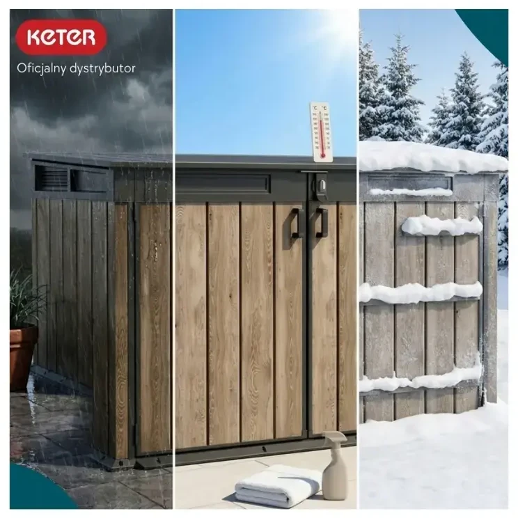 Keter Garden shed Deco Horizontal Shed walnut tone