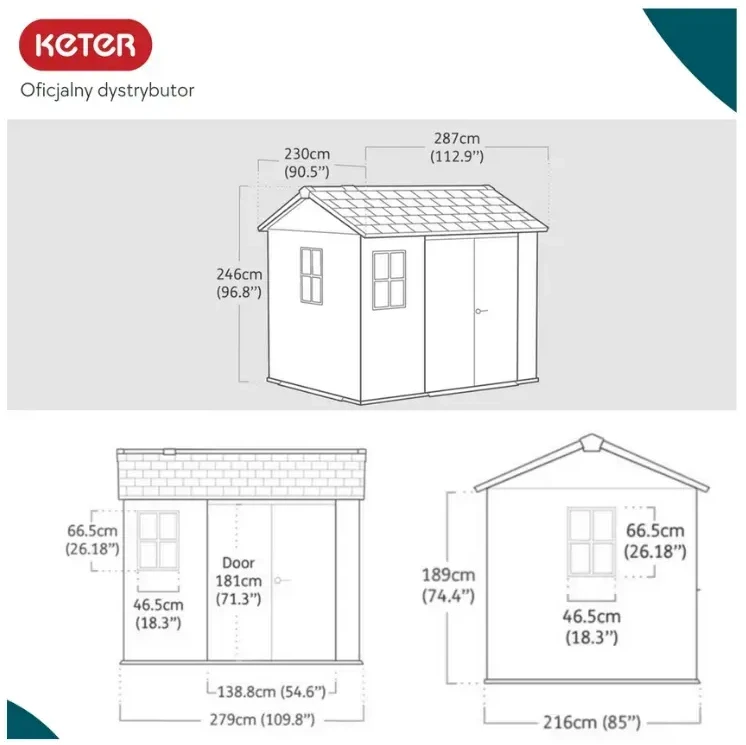 Keter sodo namelis Newton Plus 9x7,5 ruda