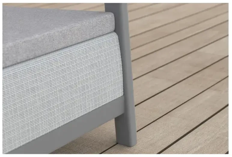 Keter sodo sofa dvivietė Scandi Linea dvivietė sofa šviesi pilka/tamsaus plieno pilka
