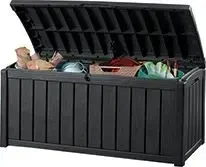 Keter Garden storage box / bench Glenwood Storage Box 390 L - pilkas