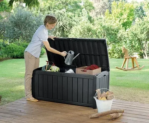 Keter Garden storage box / bench Glenwood Storage Box 390 L - pilkas