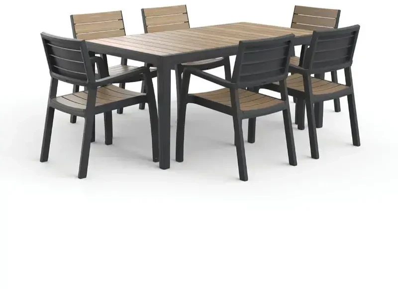 Keter Garden table Deco Corale 160 teak tone/pilka