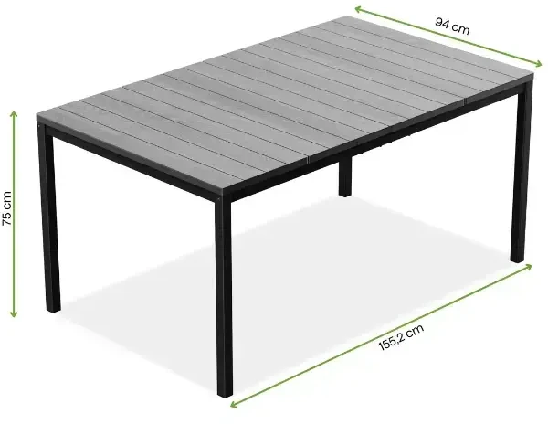 Keter Garden table Deco Porto Nova 160 walnut/juodas