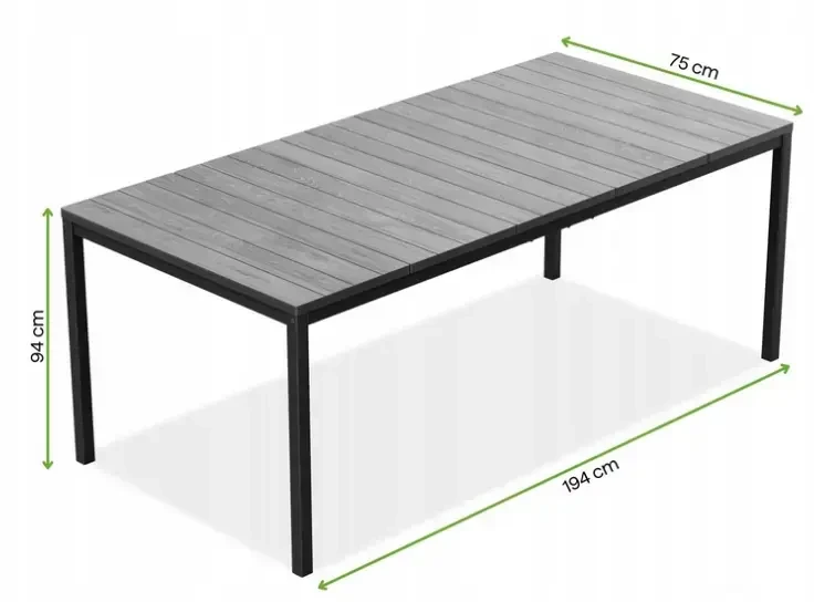 Keter Garden table Deco Porto Nova 200 ash wood tone/juodas