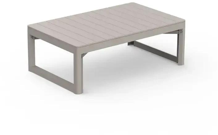 Keter sodo stalas Lyon Table Rezolith (2 konfigūracijos), smėlio spalvos