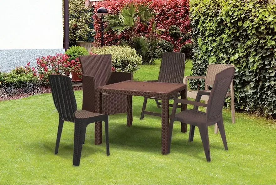 Keter Garden table Melody Quartet ruda