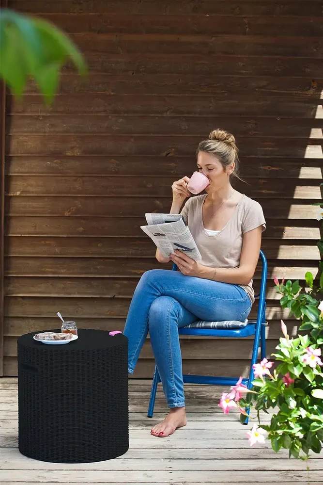 Keter Staliukas sodo Curver Cool Stool ruda su funkcija schowka