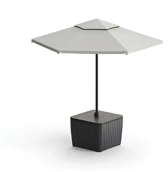 Keter Garden table/umbrella holder Luzon Parasol walnut/pilka