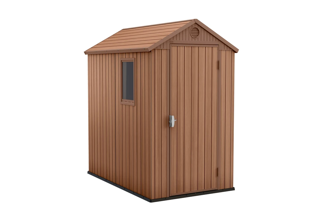 Sodo įrankių namelis Keter Darwin 4x6, rudas, 125,8 x 184,5 x 205 cm
