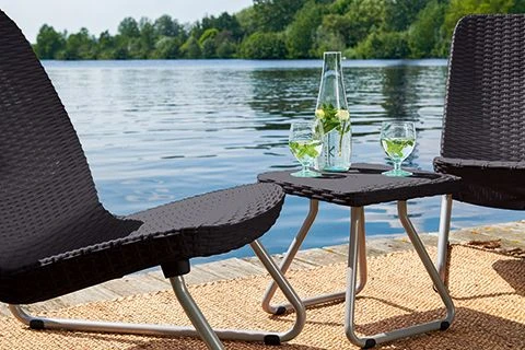 Lauko baldų komplektas Keter lauko baldų komplekteas Rio Patio, rudas