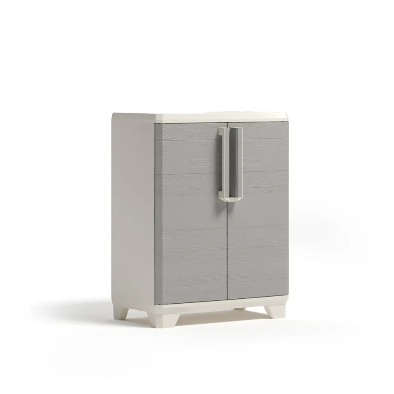 TV staliukas KETER ŽEMA SPINTA LINEAR WOOD KREMINĖ/ SMĖLIO SPALVOS