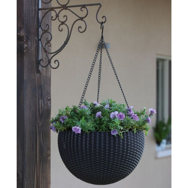 Keter  Pakabinamas gėlių vazonas Rattan Style Hanging 35x35x22cm rudas, 230502