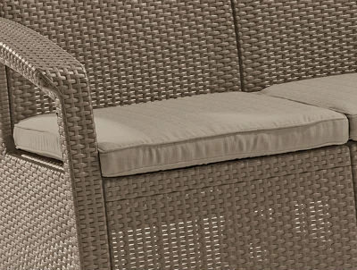 Lauko baldų komplektas Curver Allibert CORFU SET sodo baldų komplektas - cappuccino
