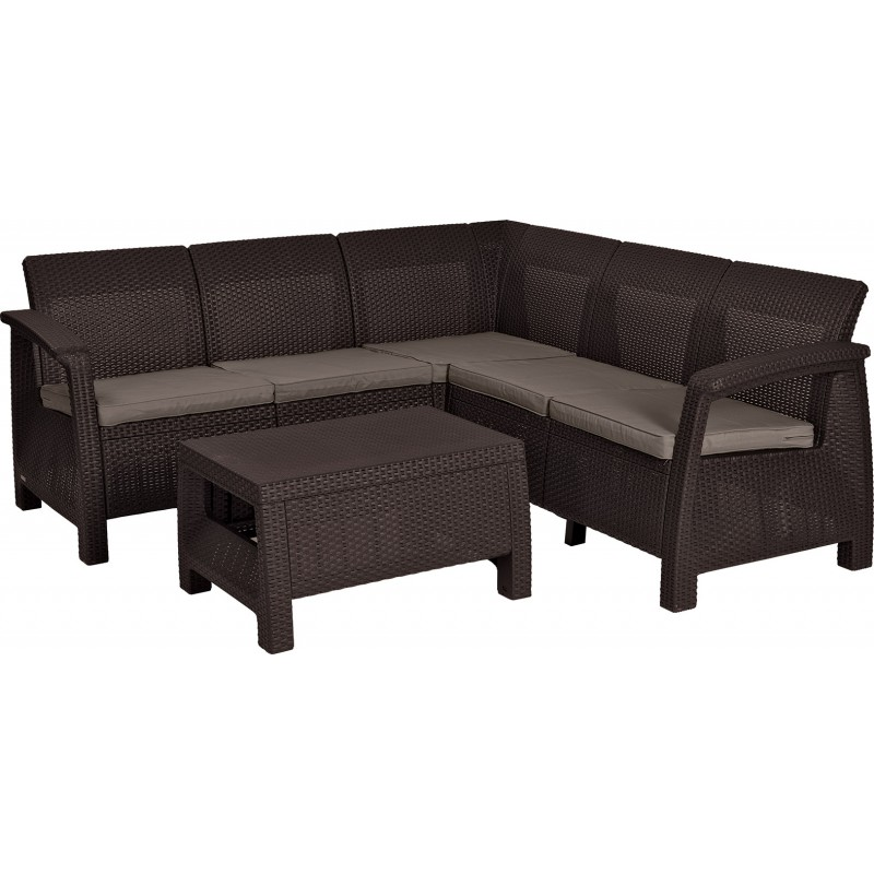 Lauko baldų komplektas Keter Corfu Relax Set dārza mēbeļu komplekts brūns 29202123599