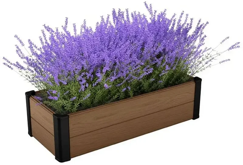 Obrzeże Keter klevo sodo apvadas, plastikinis, rudas, matmenys 106x50x32, atsparus oro sąlygoms, 249297