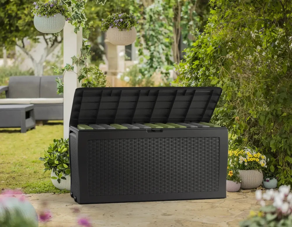 Keter Samoa Rattan Storage Box 270L pilkas