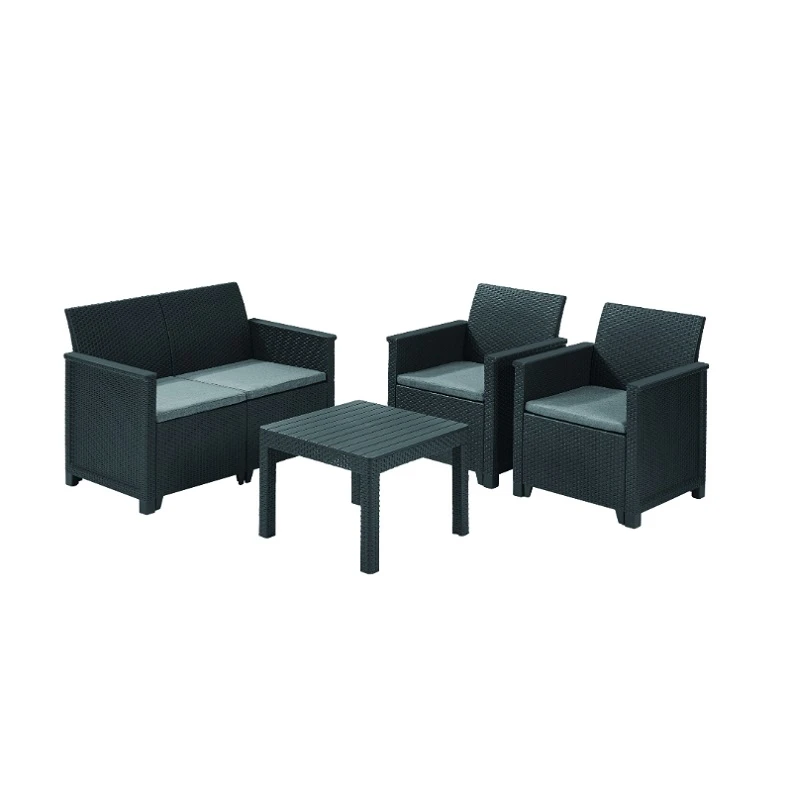 Keter Allibert ELODIE SET WITH CLASSIC TABLE grafit-šviesiai pilka
