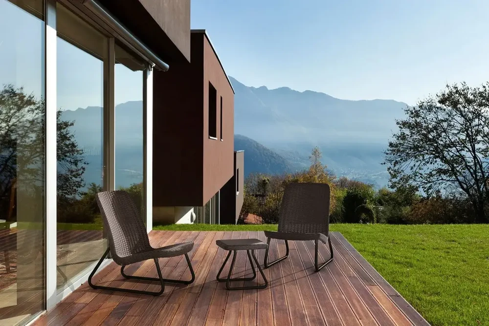 Lauko baldų komplektas Keter Sodo baldų komplektas Rio Patio Set ruda