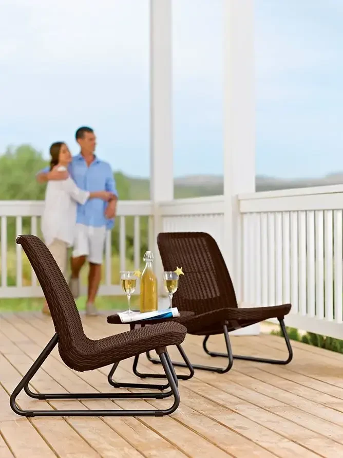 Lauko baldų komplektas Keter Sodo baldų komplektas Rio Patio Set ruda