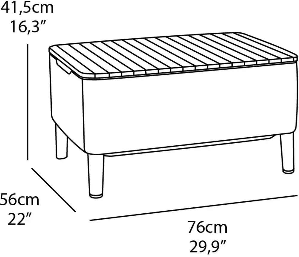Lauko baldų komplektas Keter Komplektas mebli SALEMO BALCONY SET