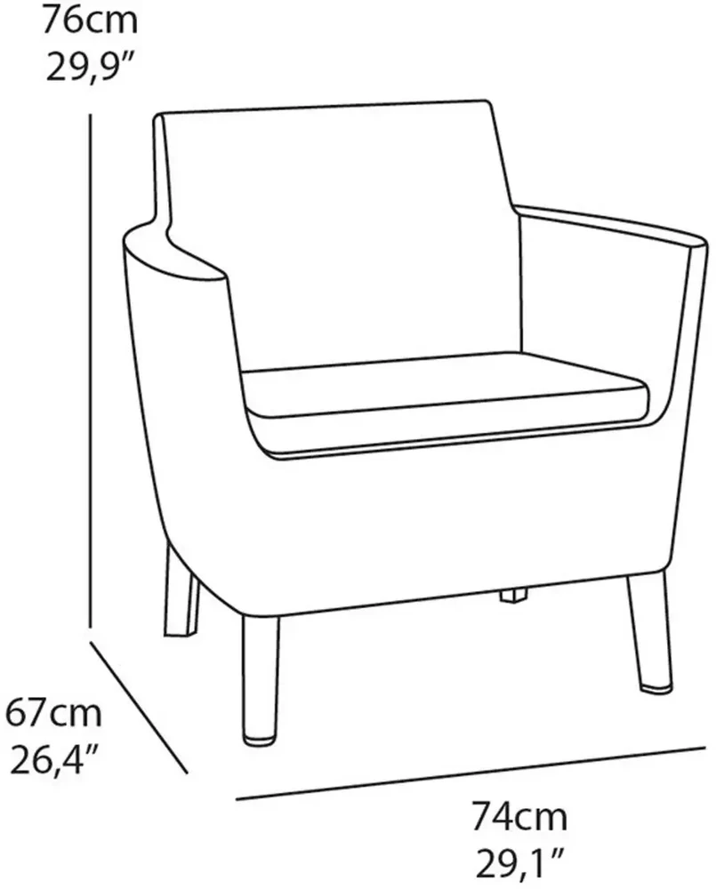 Lauko baldų komplektas Keter Komplektas mebli SALEMO BALCONY SET