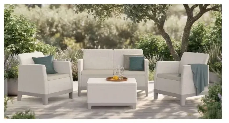 Keter Sodo baldų komplektas Scandi Forma 2 Seater Set pebble pilkas/light beige
