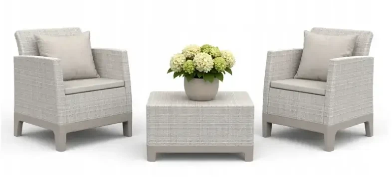 Keter Sodo baldų komplektas Scandi Forma Balcony Set pebble pilka/light beige