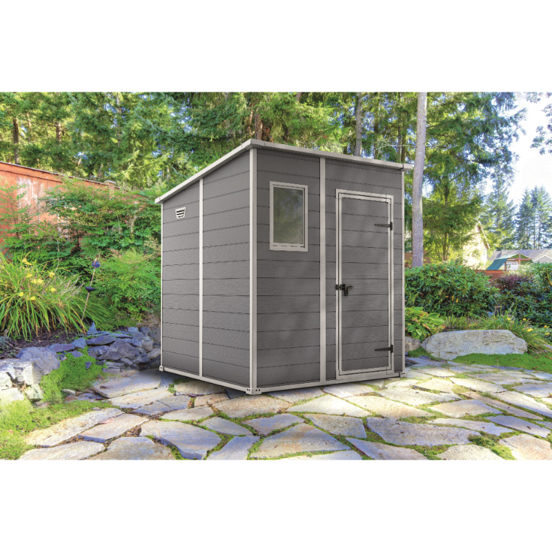 KETER sodo sandėliukas MANOR PENT 6x6 pilka/balta 183,5 x 185 x 200,5cm