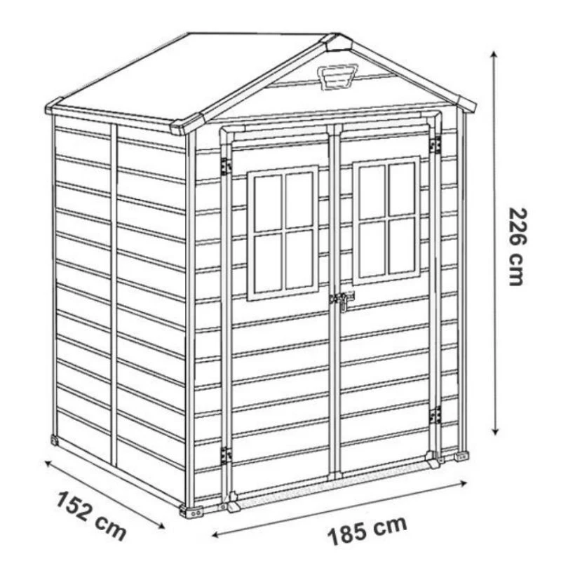 Meistro Kodas Sodo įrankių namelis - lauko sandėliukas MANOR 6x5W