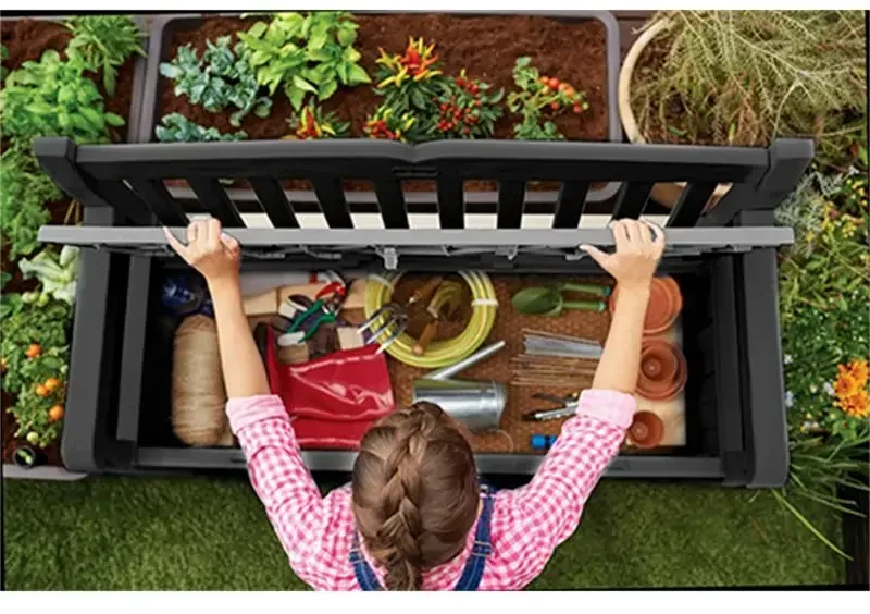 Keter Sodo suoliukas EDEN GARDEN BENCH 265 L, tamsiai pilkas