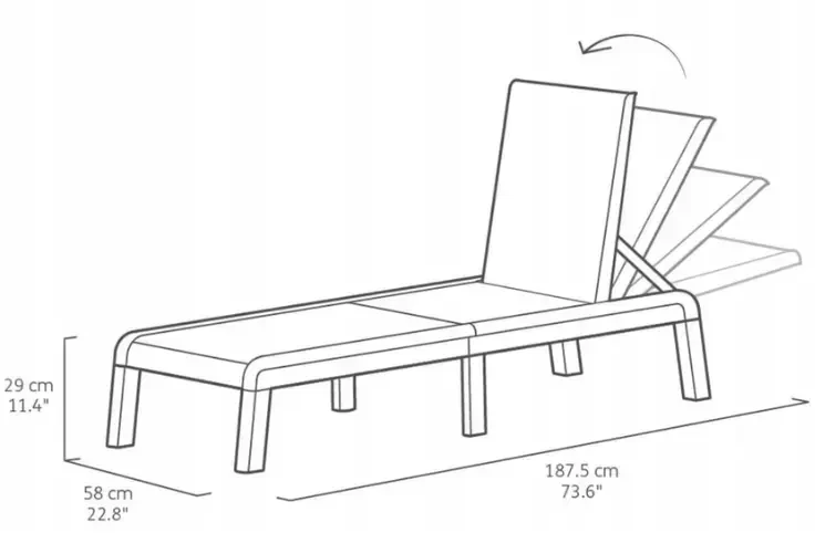 Keter Sun lounger Atlas light pilkas