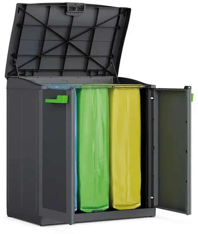 Keter Šiukšlių rūšiavimo spintelė Moby Compact Recycling System, pilka