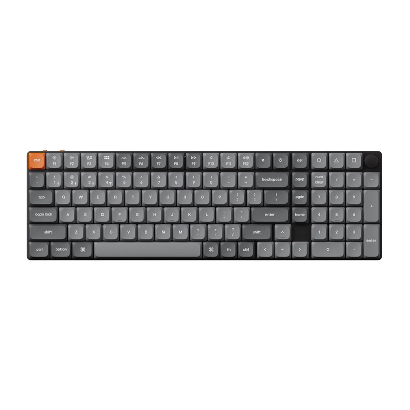 Keychron K17 Max RGB Brown Switch Wireless Low Profile Klaviatūra (Juodas) [K17M-H3].