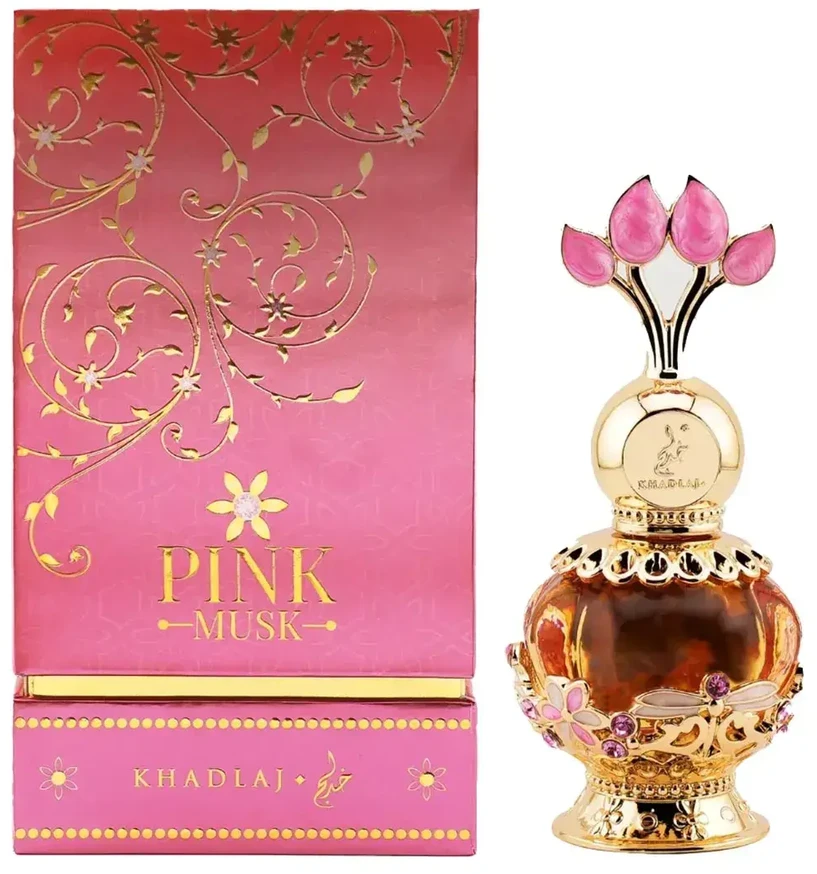 Khadlaj Rožinė Musk CPO aliejiniai kvepalai moterims, 20 ml