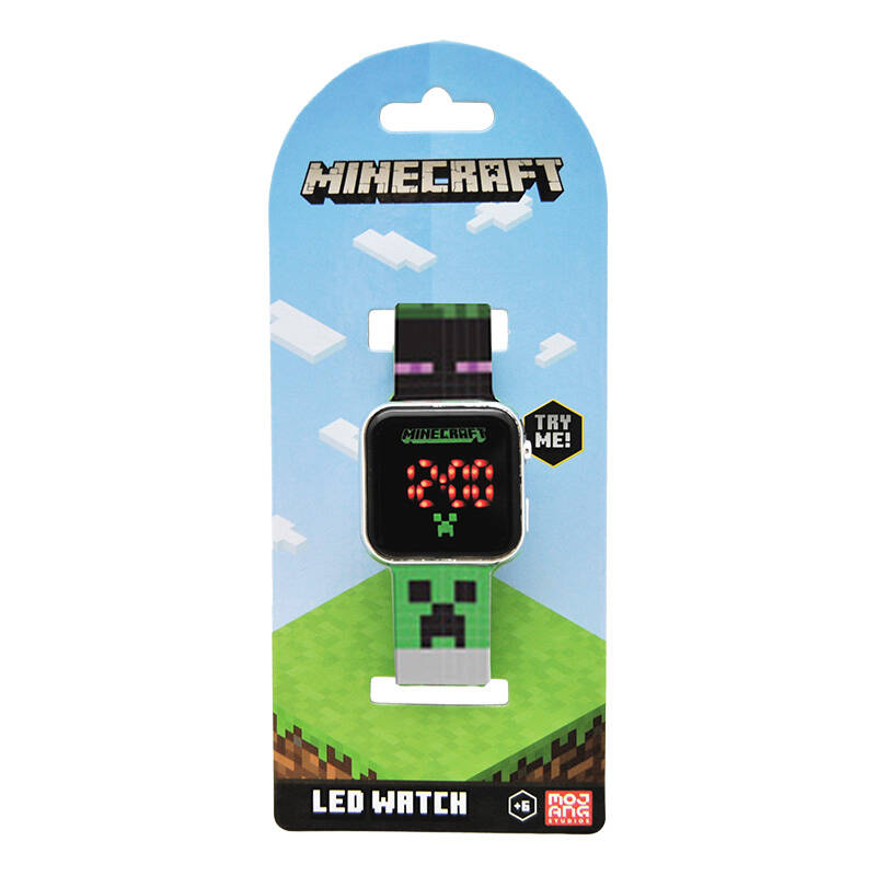 Laikrodis Kids Euroswan - Akcesoria licencyjne Kids Licensing LED laikrodžio Minecraft MIN4165 KiDS licencijavimas